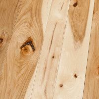 Solid hickory hardwood flooring in random widths